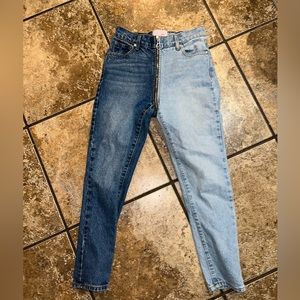 Revice split diy zip up jeans YIN YANG CROPS / TOKYO WASH